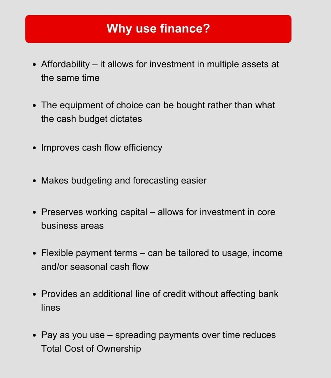 Why Use Finance
